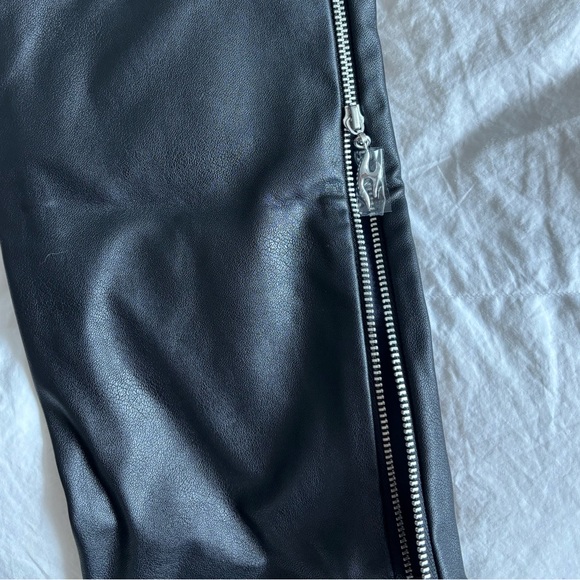 MIAOU Black Hannah Jewett Edition Jet Faux-Leather Trousers - Picture 7 of 7